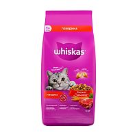 корм WHISKAS (ВИСКАС) 5кг подушечки паштет говядина  