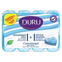 мыло туалетное DURU (ДУРУ) 4*80г Морские минералы 1+1 1/12 