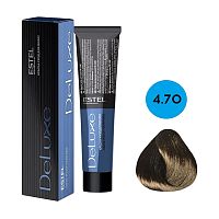 краска для волос ESTEL (ЭСТЕЛЬ) Deluxe 60мл 4/70 Шатен коричневый д/седины