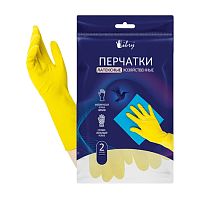 перчатки хозяйственные (XL) LIBRY 1/12 желтые KHL004E Мин.заказ=12