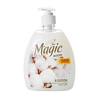 жидкое крем-мыло MAGIC BOOM (МАГИК БУМ) 500мл Хлопок дозатор 1/10 АКЦИЯ! Мин.заказ=2