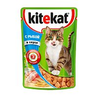 корм KITEKAT (КИТИКЕТ)   85г соус рыба 1/28  Мин.заказ=28